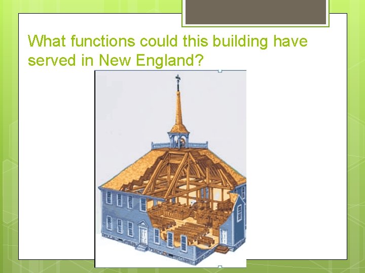 What functions could this building have served in New England? 