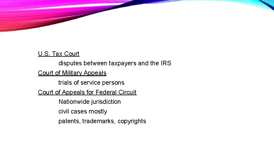 U. S. Tax Court disputes between taxpayers and the IRS Court of Military Appeals