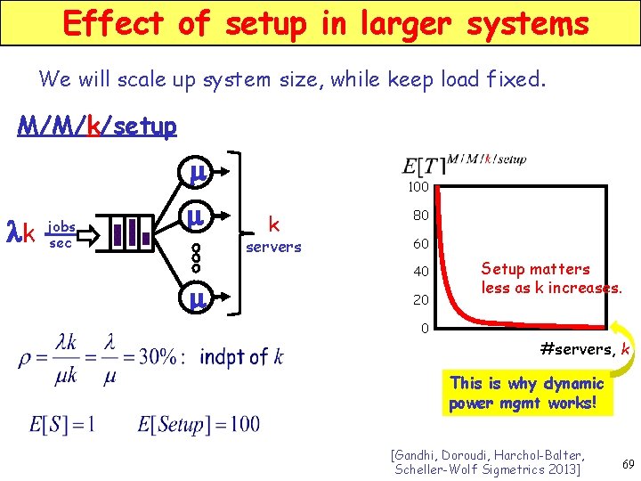 Effect of setup in larger systems We will scale up system size, while keep