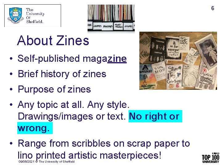 Zine making webinar Alone but Together connecting through