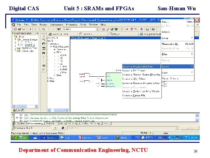 Digital CAS Unit 5 : SRAMs and FPGAs Department of Communication Engineering, NCTU Sau-Hsuan