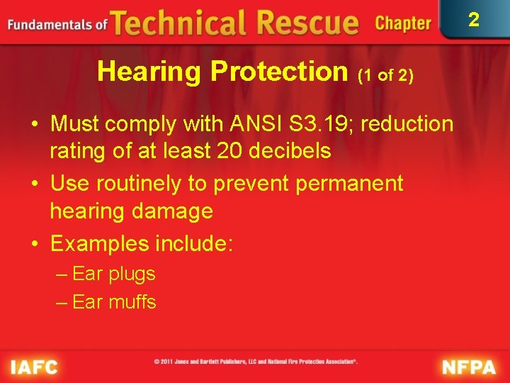 2 Hearing Protection (1 of 2) • Must comply with ANSI S 3. 19; 2 Hearing Protection (1 of 2) • Must comply with ANSI S 3. 19;