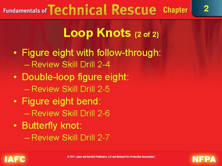 2 Loop Knots (2 of 2) • Figure eight with follow-through: – Review Skill 2 Loop Knots (2 of 2) • Figure eight with follow-through: – Review Skill