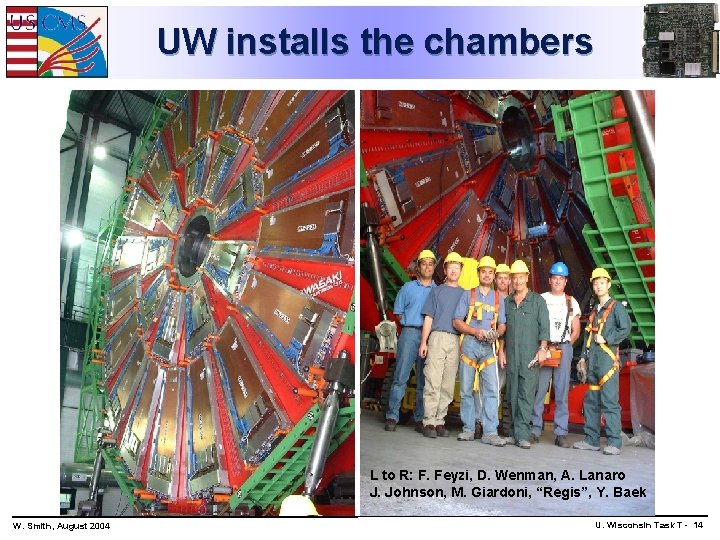 UW installs the chambers L to R: F. Feyzi, D. Wenman, A. Lanaro J.