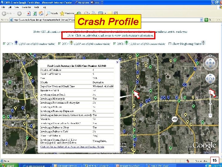Crash Profile National Center for Statistics & Analysis 10 15 15 