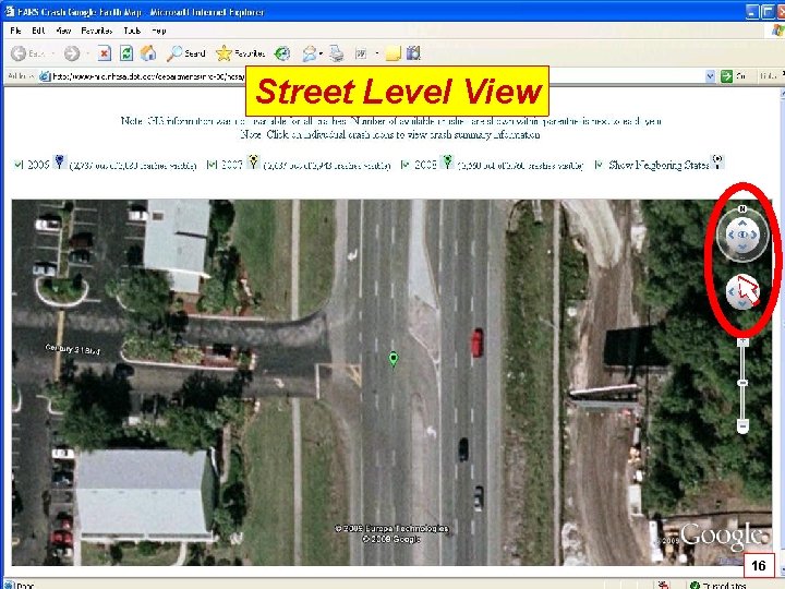 Street Level View National Center for Statistics & Analysis 10 16 16 