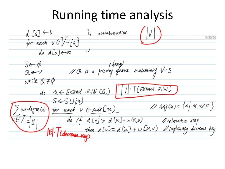 Running time analysis 