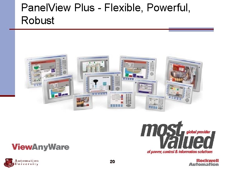 Panel. View Plus - Flexible, Powerful, Robust 20 