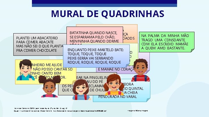 MURAL DE QUADRINHAS O PATO CASOU COM A PATA BATATINHA NASCE, DEPOISQUANDO PERDEU A