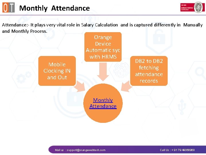 Monthly Attendance: - It plays very vital role in Salary Calculation and is captured