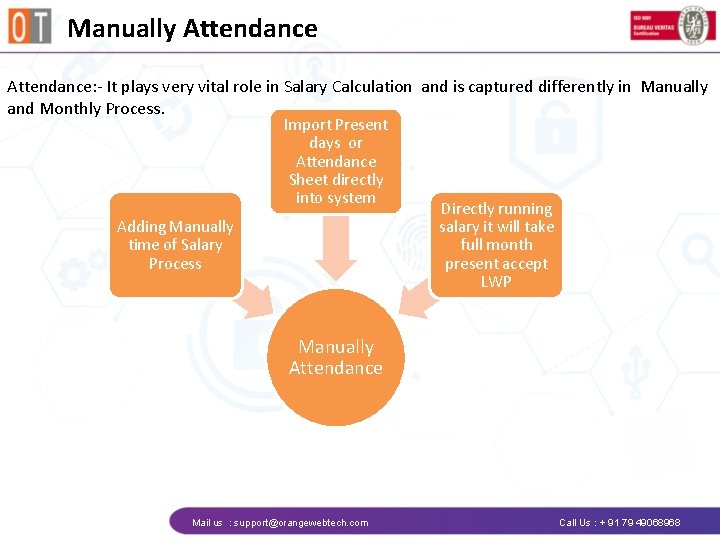 Manually Attendance: - It plays very vital role in Salary Calculation and is captured