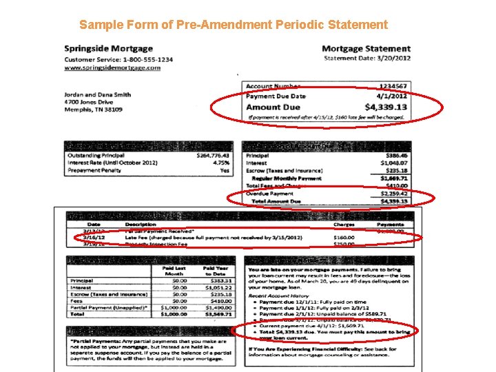 Sample Form of Pre-Amendment Periodic Statement 