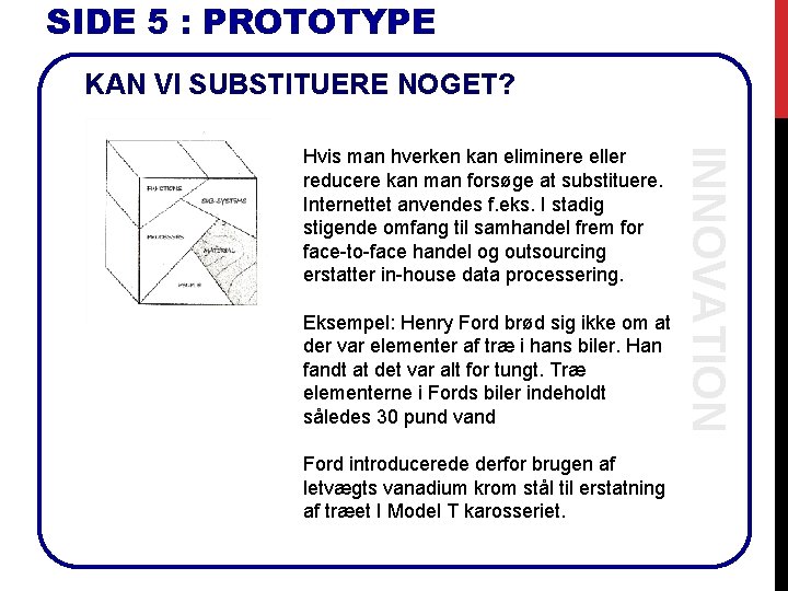 SIDE 5 : PROTOTYPE KAN VI SUBSTITUERE NOGET? Eksempel: Henry Ford brød sig ikke