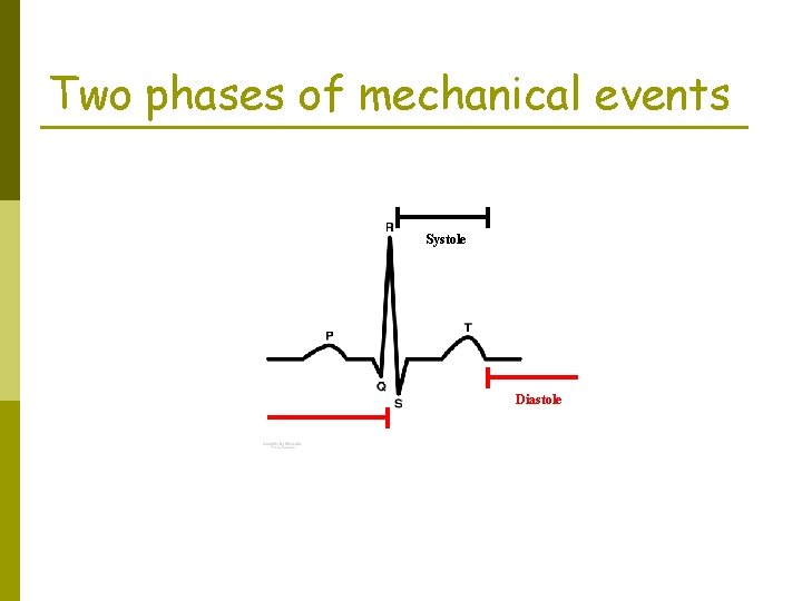 Two phases of mechanical events Systole Diastole  Two phases of mechanical events Systole Diastole