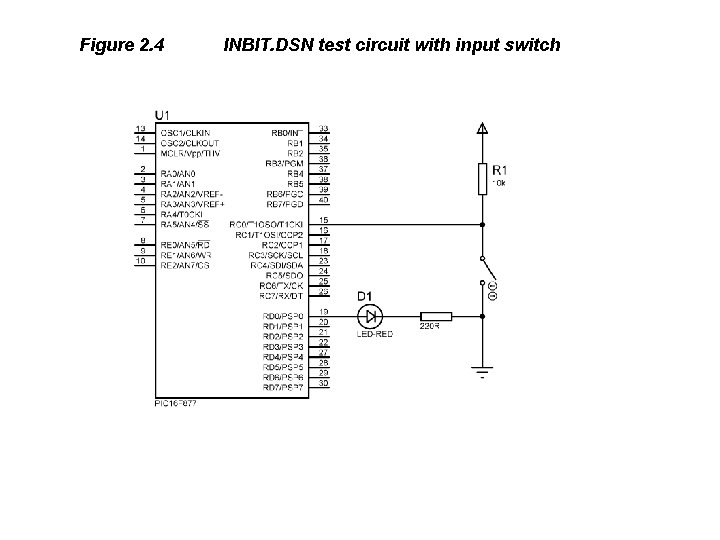 Figure 2. 4 INBIT. DSN test circuit with input switch 