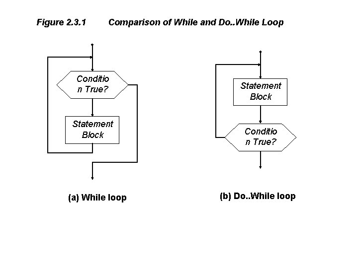 Figure 2. 3. 1 Comparison of While and Do. . While Loop Conditio n