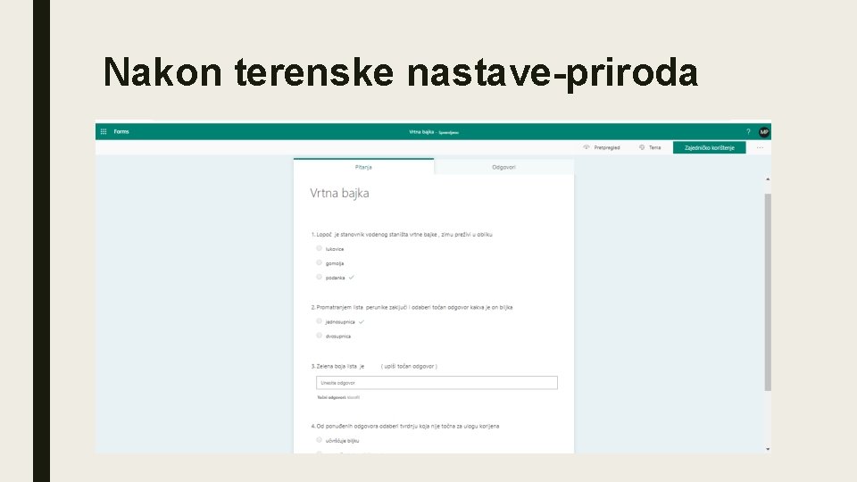 Nakon terenske nastave-priroda 