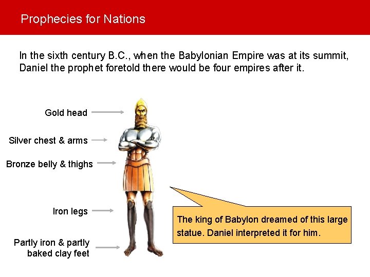 Prophecies for Nations In the sixth century B. C. , when the Babylonian Empire