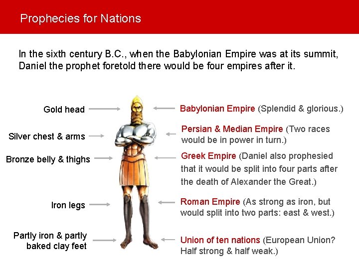 Prophecies for Nations In the sixth century B. C. , when the Babylonian Empire