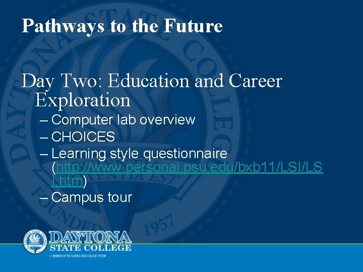 Pathways to the Future Day Two: Education and Career Exploration – Computer lab overview