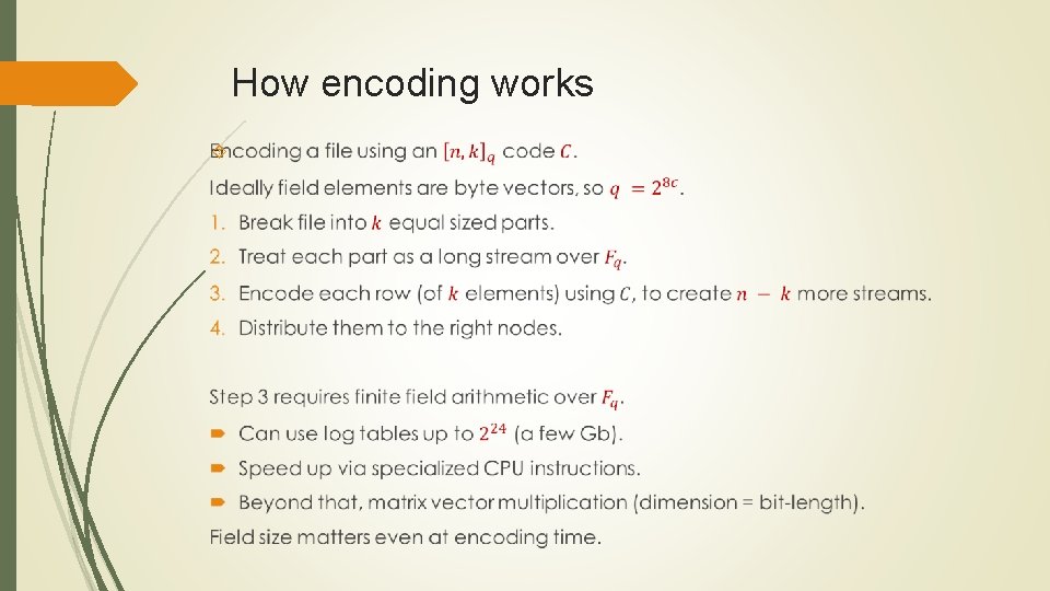 How encoding works 
