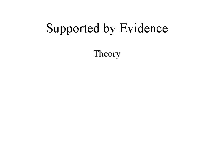 Supported by Evidence Theory 