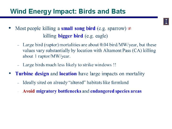 Wind Energy Impact: Birds and Bats • 
