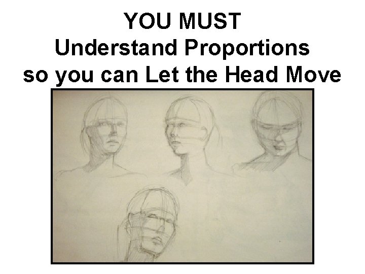 YOU MUST Understand Proportions so you can Let the Head Move 