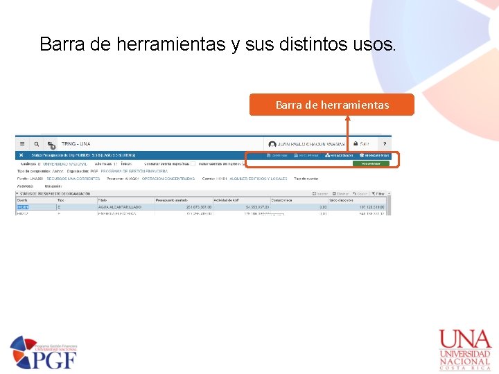 Barra de herramientas y sus distintos usos. Barra de herramientas 