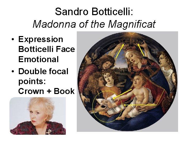 Sandro Botticelli: Madonna of the Magnificat • Expression Botticelli Face Emotional • Double focal