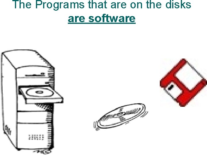 The Programs that are on the disks are software 