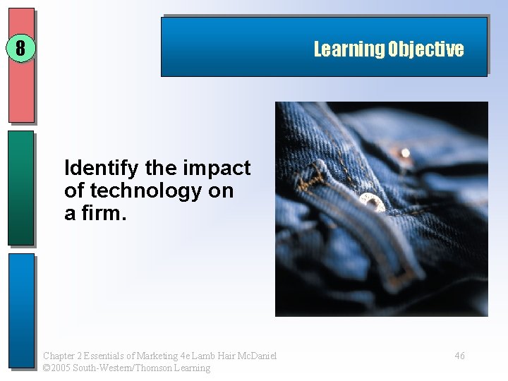 8 Learning Objective Identify the impact of technology on a firm. Chapter 2 Essentials