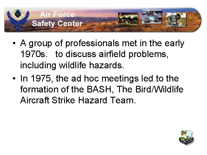 • A group of professionals met in the early 1970 s. to discuss