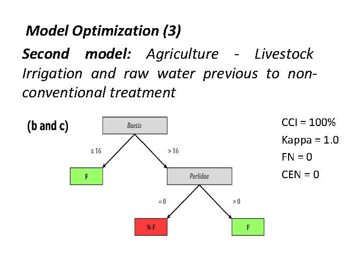 Model Optimization (3) Second model: Agriculture - Livestock Irrigation and raw water previous to