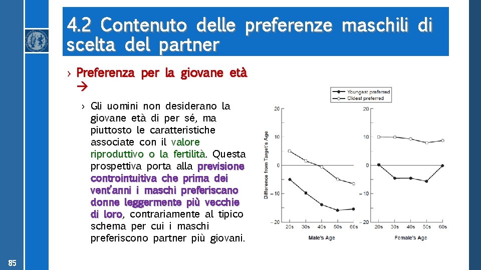 4. 2 Contenuto delle preferenze maschili di scelta del partner › Preferenza per la