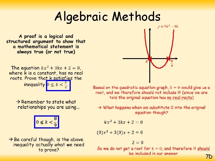 Algebraic Methods • 7 D 