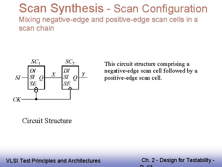 Scan Synthesis - Scan Configuration Mixing negative-edge and positive-edge scan cells in a scan