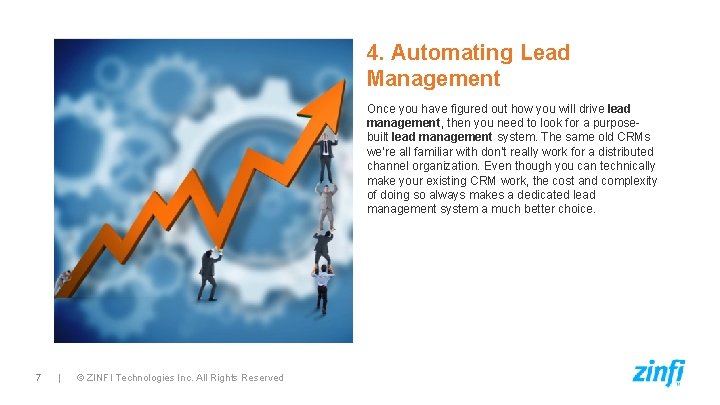 4. Automating Lead Management Once you have figured out how you will drive lead