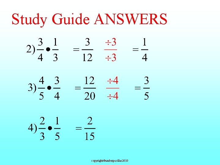 Study Guide ANSWERS copyright©amberpasillas 2010 