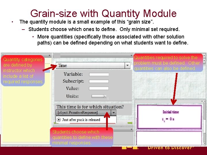  • Grain-size with Quantity Module The quantity module is a small example of