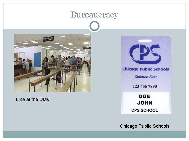 Bureaucracy Line at the DMV Chicago Public Schools 