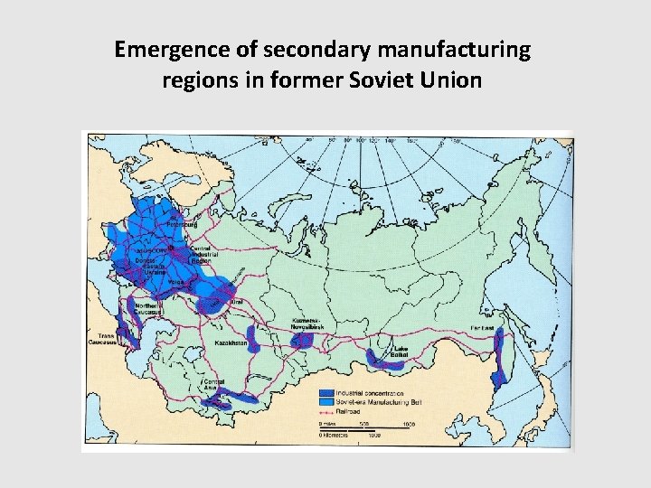 Emergence of secondary manufacturing regions in former Soviet Union 