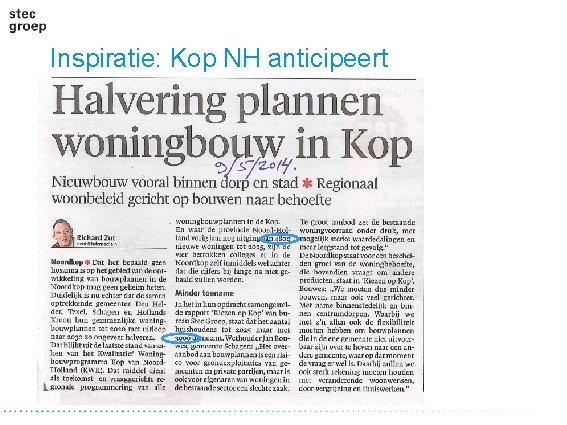 Inspiratie: Kop NH anticipeert 