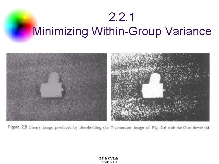 2. 2. 1 Minimizing Within-Group Variance DC & CV Lab. CSIE NTU 