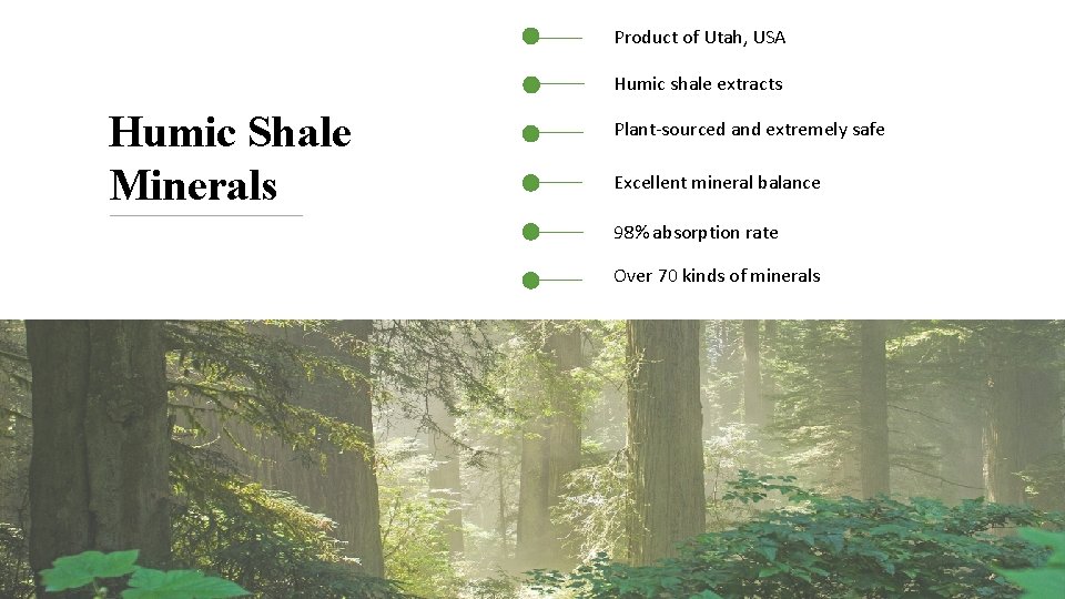 Product of Utah, USA Humic shale extracts Humic Shale Minerals Plant-sourced and extremely safe