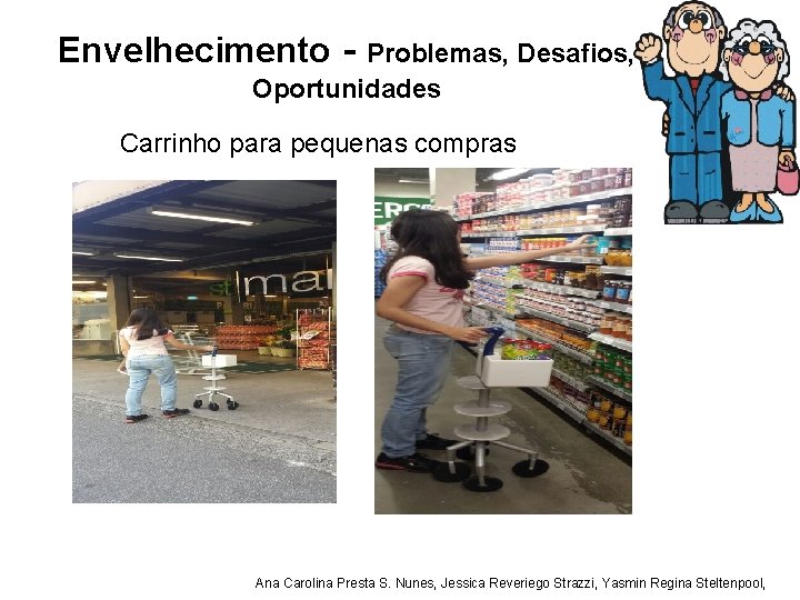 Envelhecimento - Problemas, Desafios, Oportunidades Carrinho para pequenas compras Ana Carolina Presta S. Nunes,