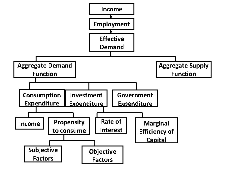 Income Employment Effective Demand Aggregate Demand Function Consumption Expenditure Income Investment Expenditure Propensity to