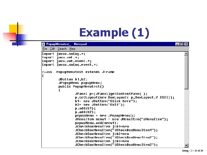 Example (1) Swing - 2 / 20 of 38 