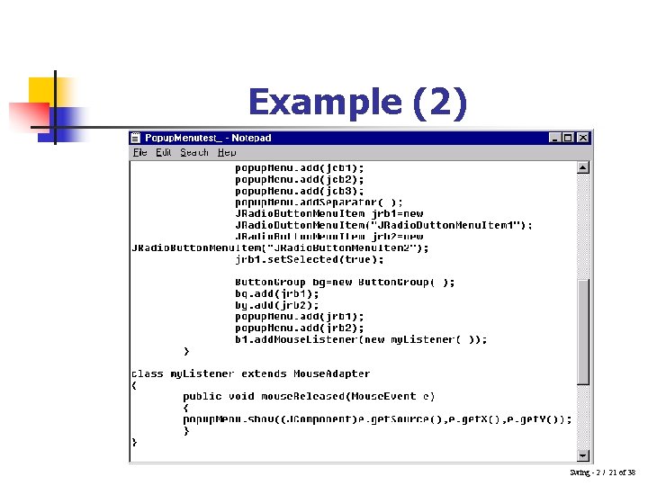 Example (2) Swing - 2 / 21 of 38 