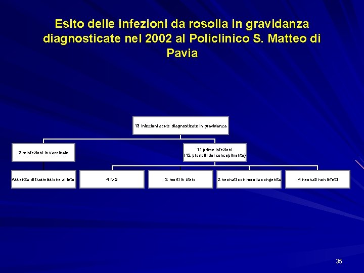 Esito delle infezioni da rosolia in gravidanza diagnosticate nel 2002 al Policlinico S. Matteo